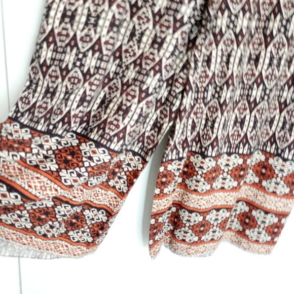 Democracy Skyrise Pull On Printed Fray Hem Cropped Pants - Picture 5 of 12